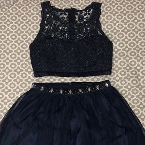 Blue “my Michelle” homecoming 2 piece dress